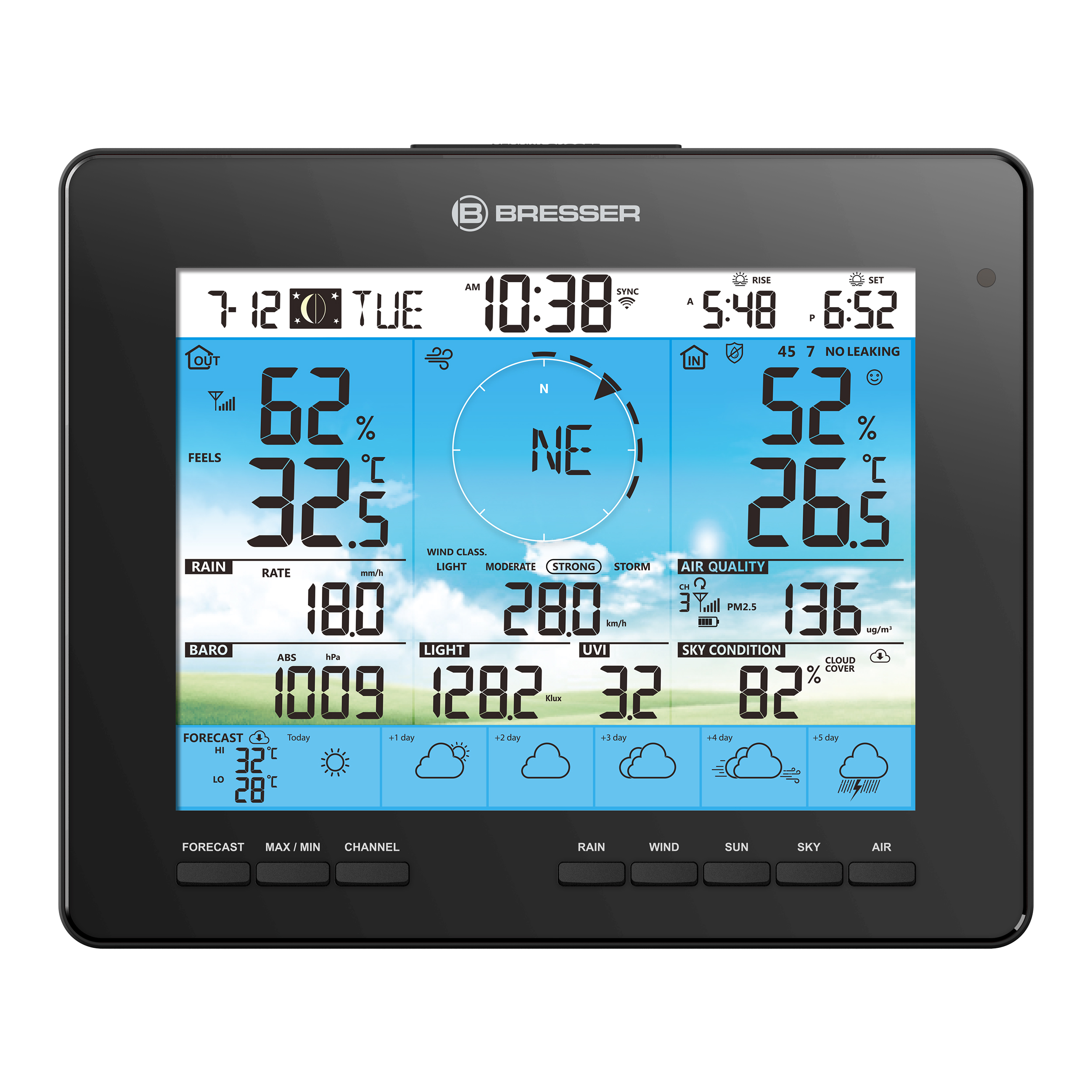 Stazione meteorologica 4CAST PRO WLAN 6 giorni BRESSER 7 in 1 ad energia solare