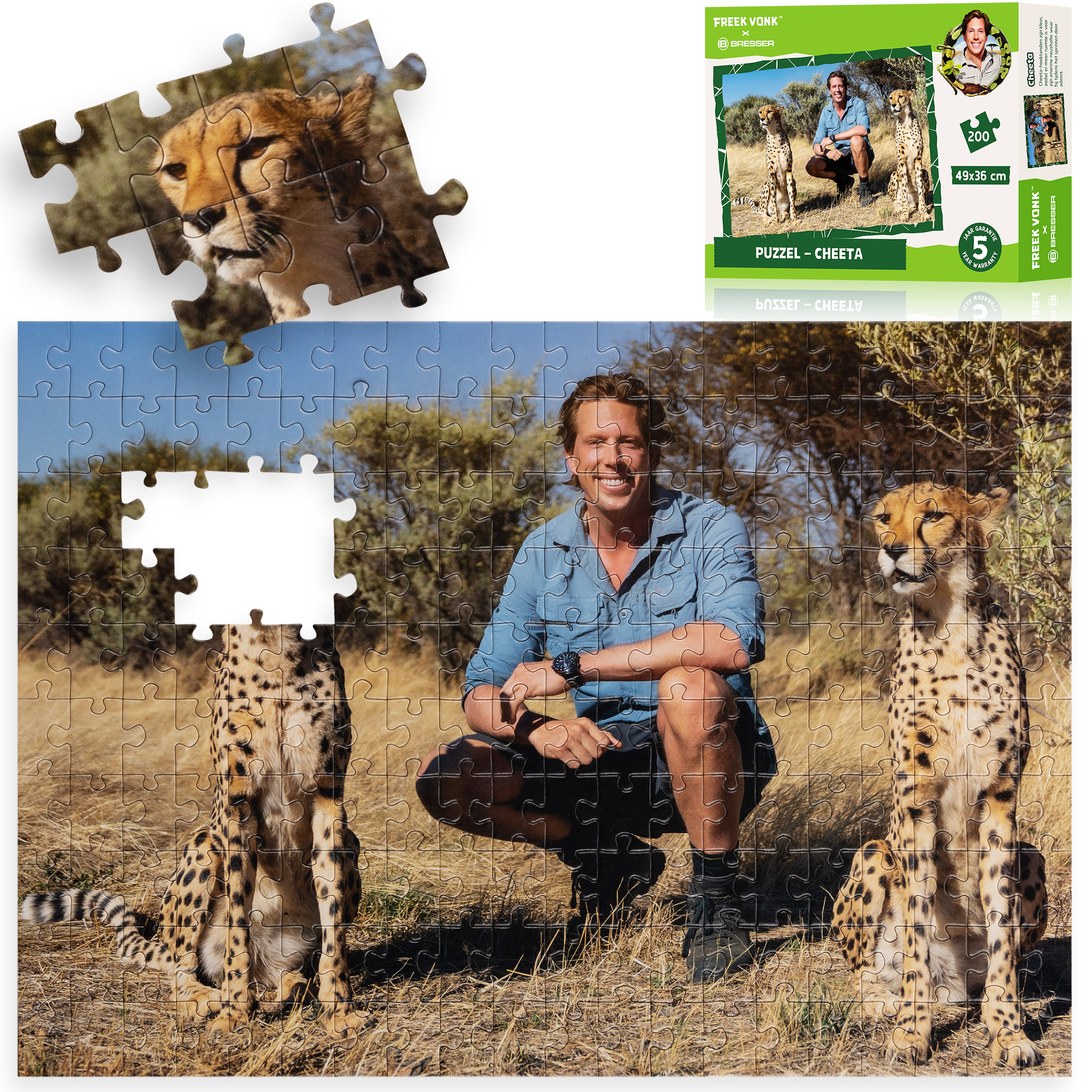 FREEK VONK x BRESSER Puzzle per Bambini Ghepardo