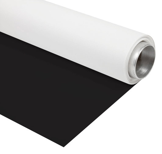 BRESSER Fondale in Vinile 1,35 x 4m Bianco/Nero