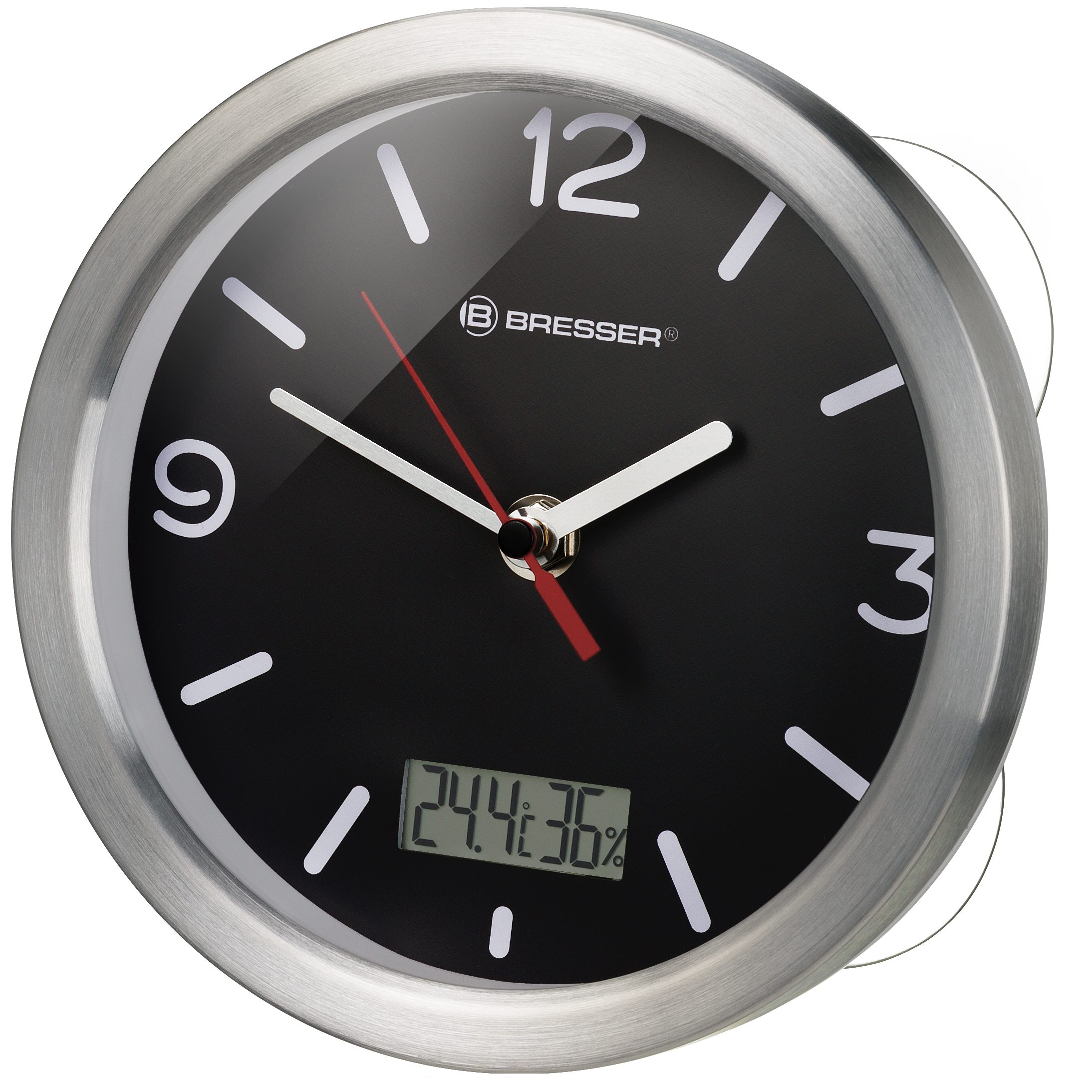 BRESSER Orologio da Bagno radiocontrollato MyTime Bath nero