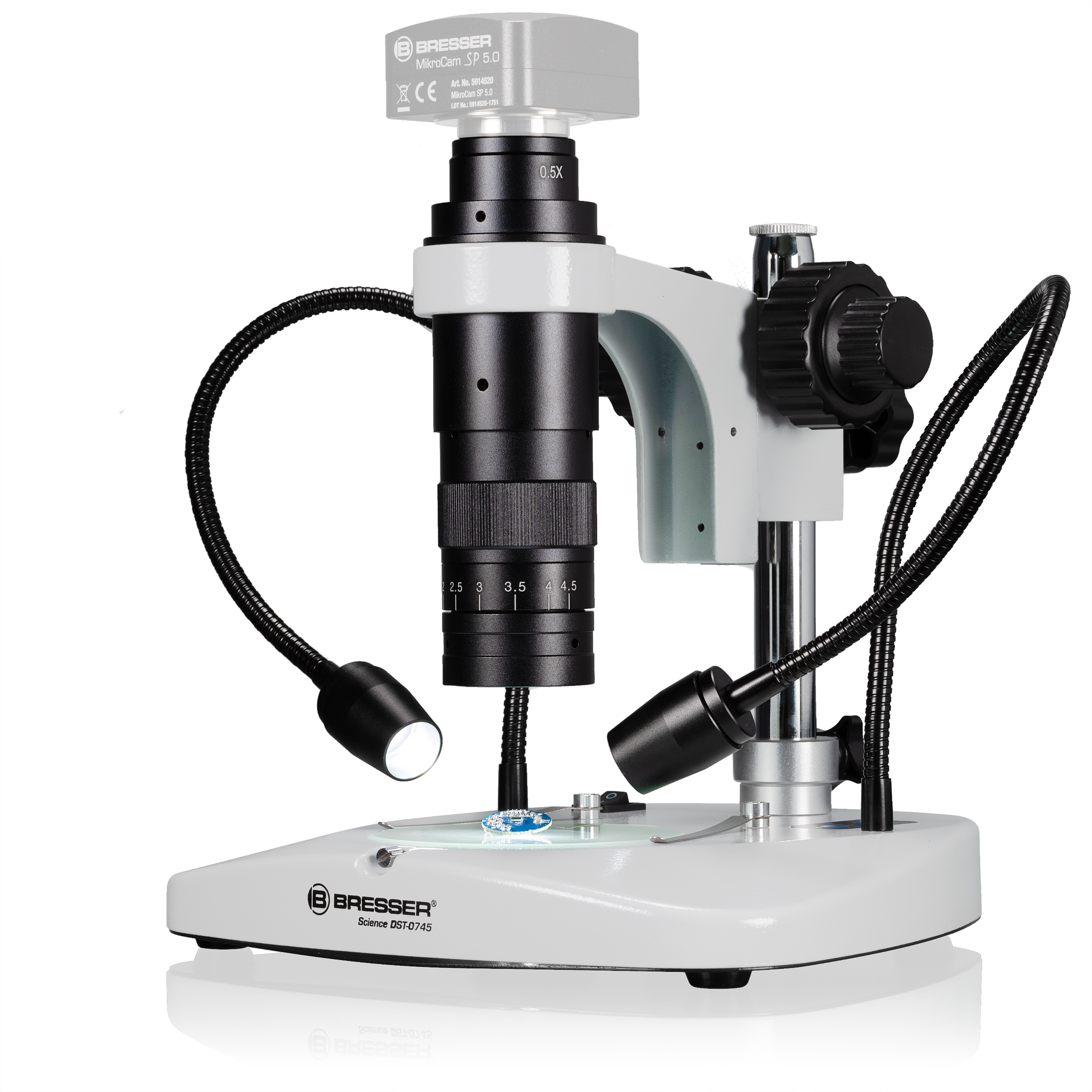 Ottica dello zoom BRESSER DST-0745 per riprese digitali al microscopio e ultra-macro