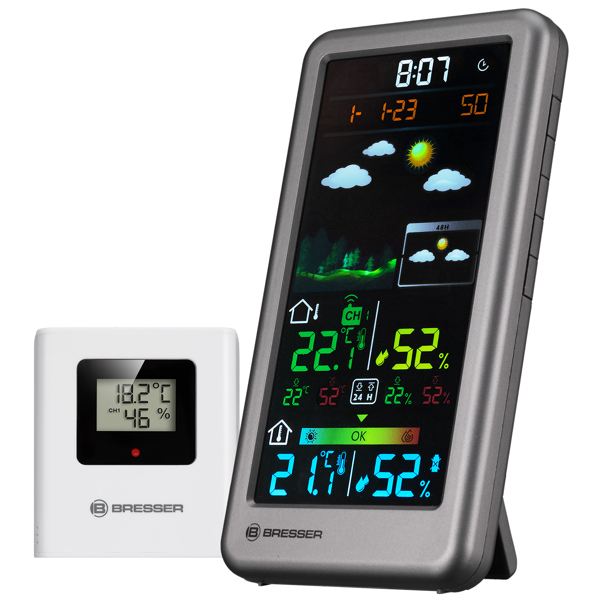 Stazione Meteorologica Wireless BRESSER Neomeo V argento