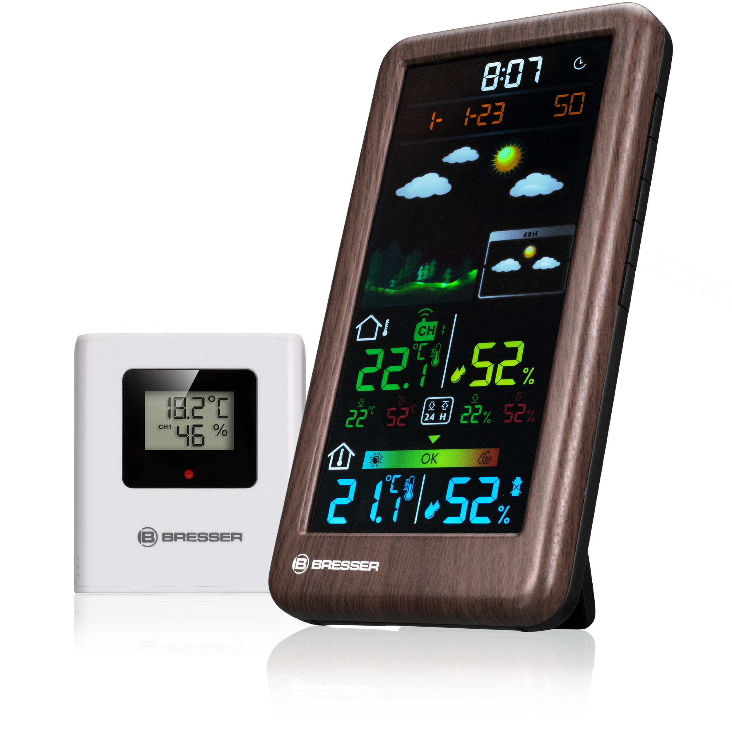 Stazione Meteorologica Wireless BRESSER Neomeo V effetto legno