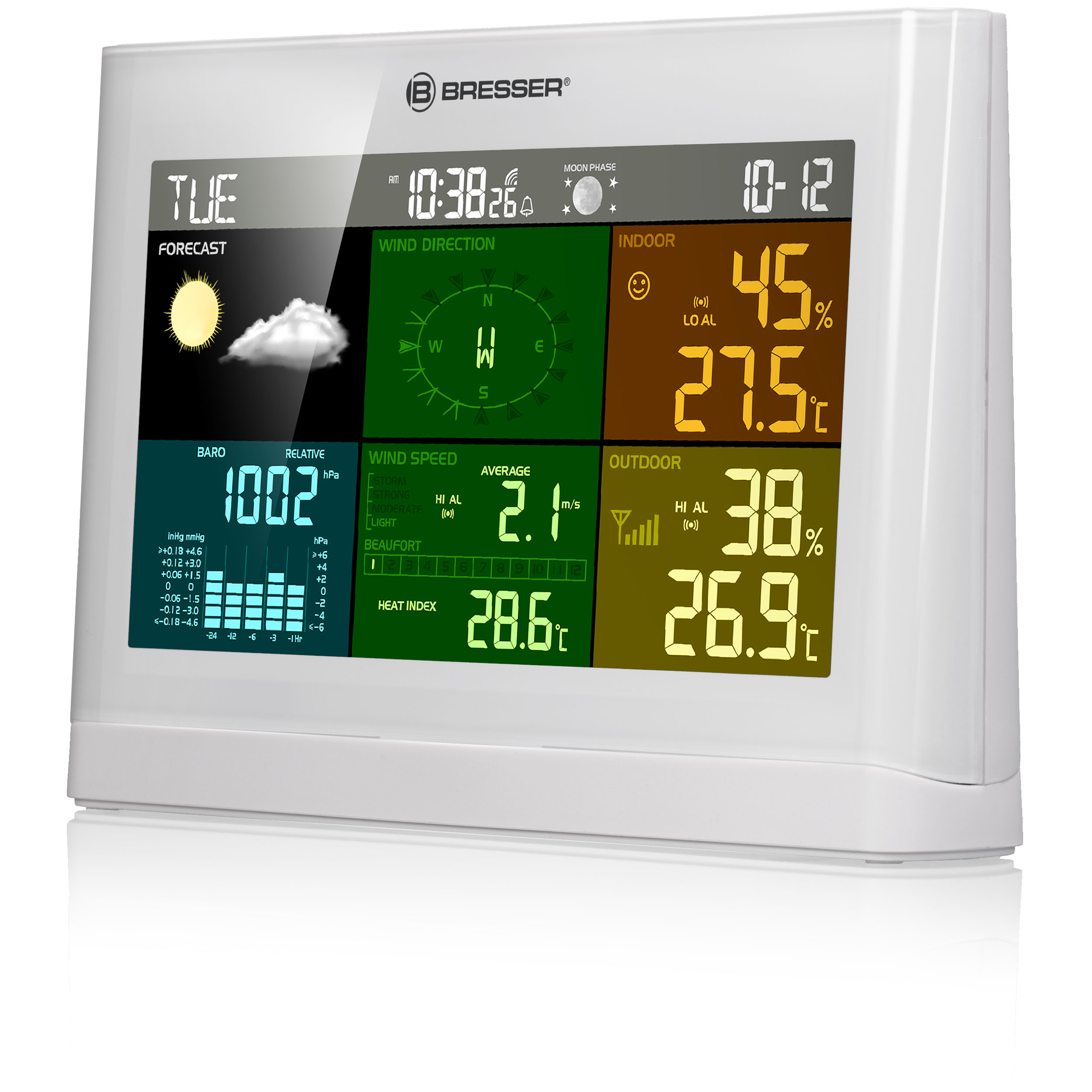 Stazione meteo professionale Comfort 5 in 1 BRESSER con display a 256 colori