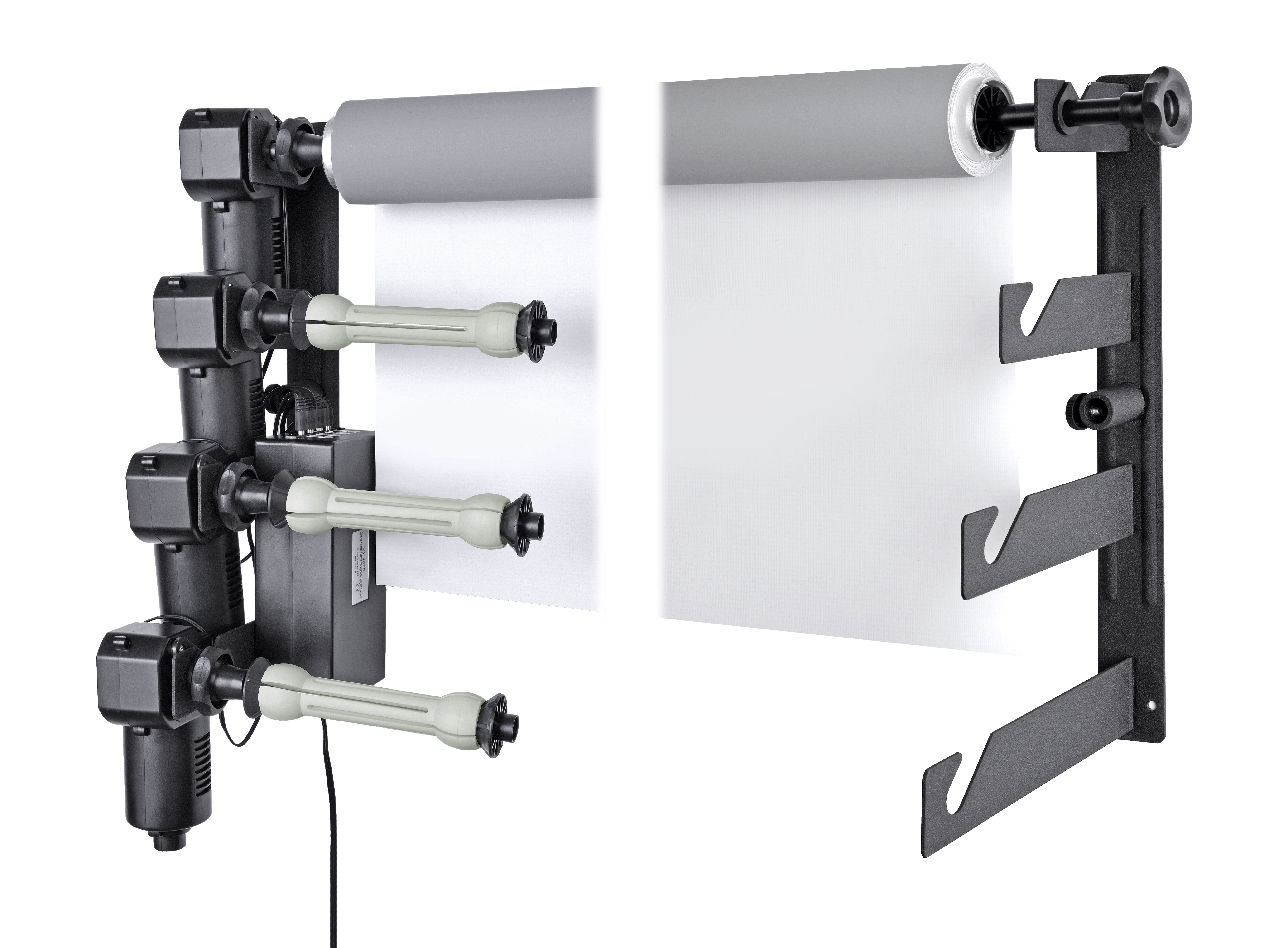 Portafondali elettrico a muro BRESSER MB-4Y per 4 rotoli