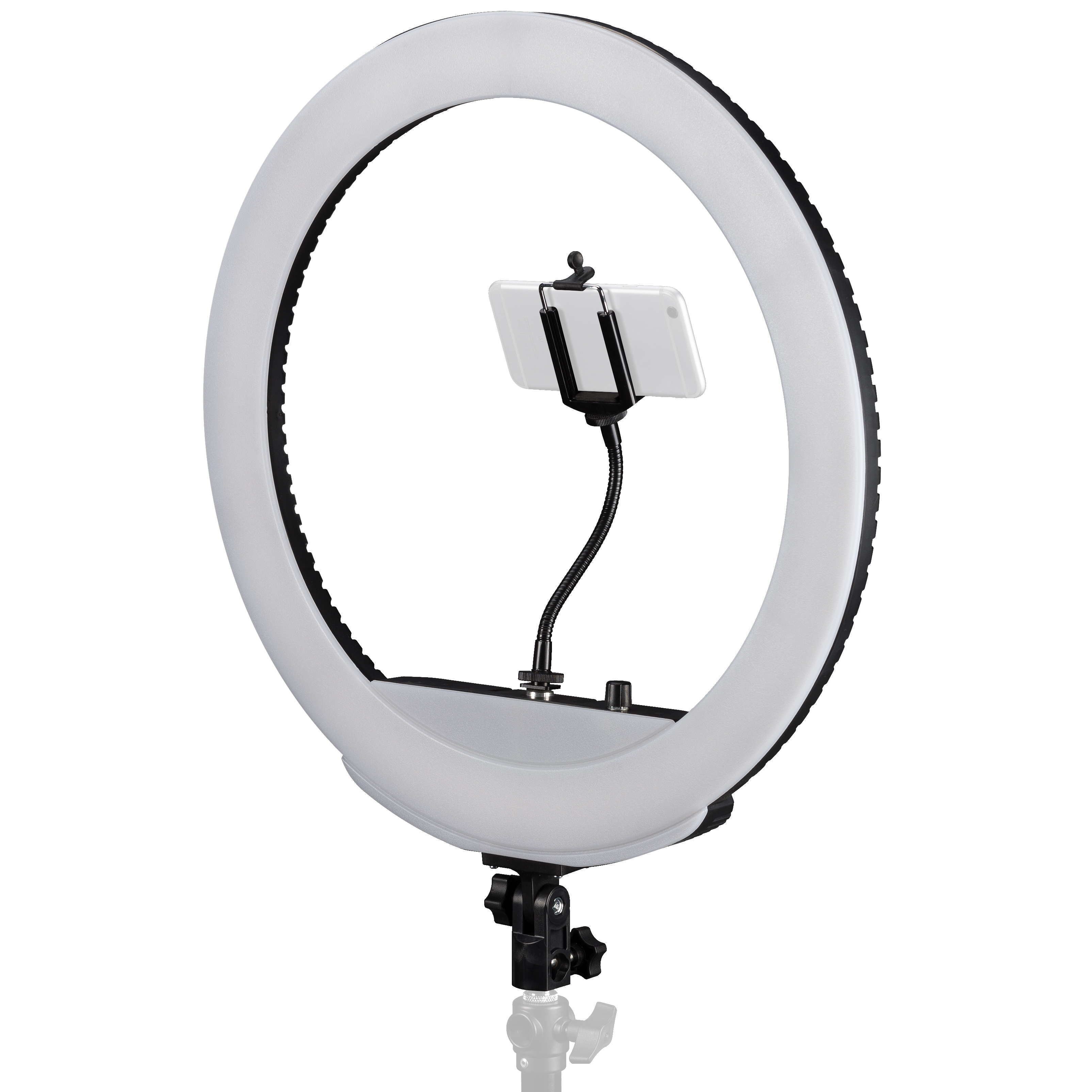 Lampada ad Anello a LED BRESSER MM-26A Bicolore a 48W regolabile con Supporto per Smartphone e Scatto remoto