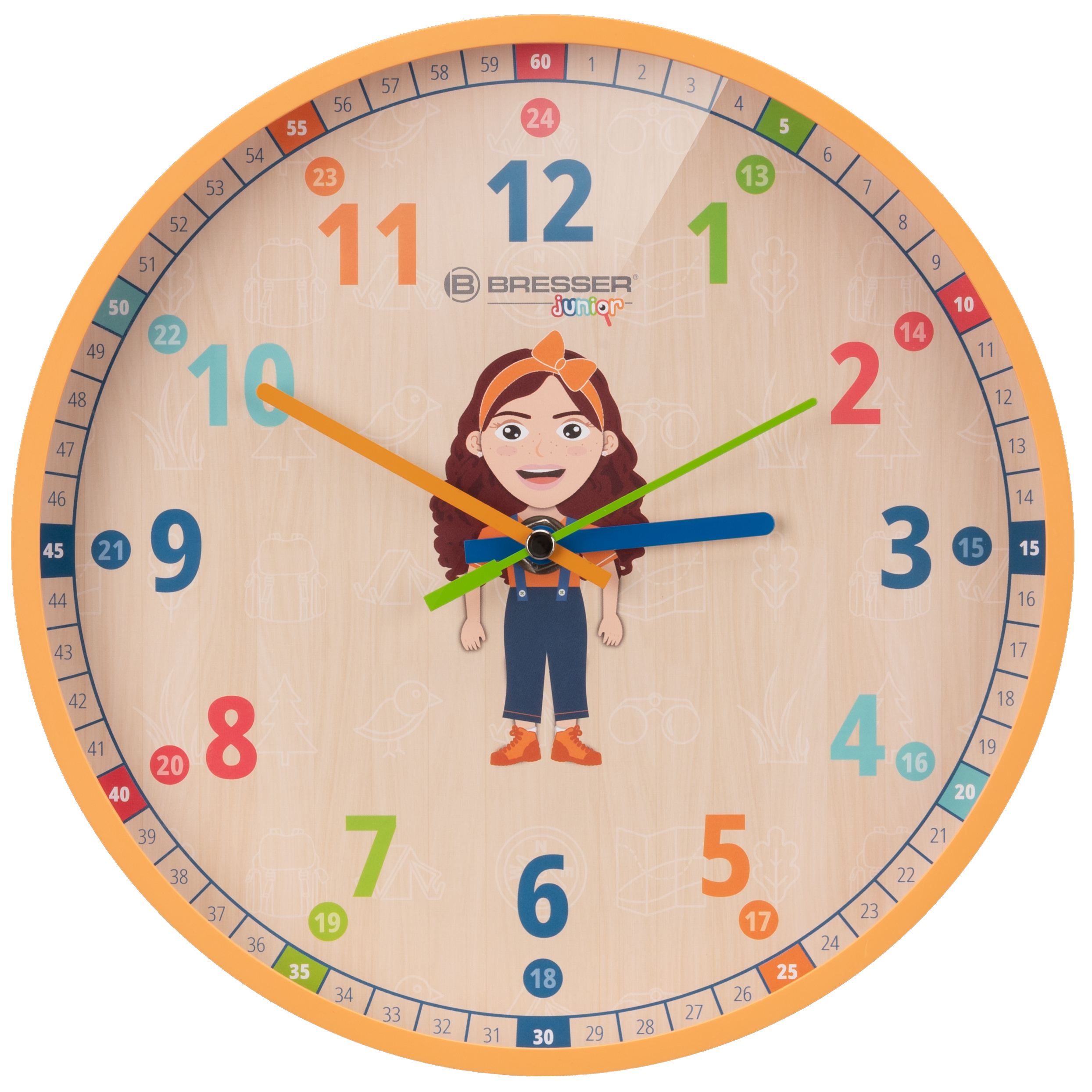 Orologio da parete per bambini BRESSER JUNIOR