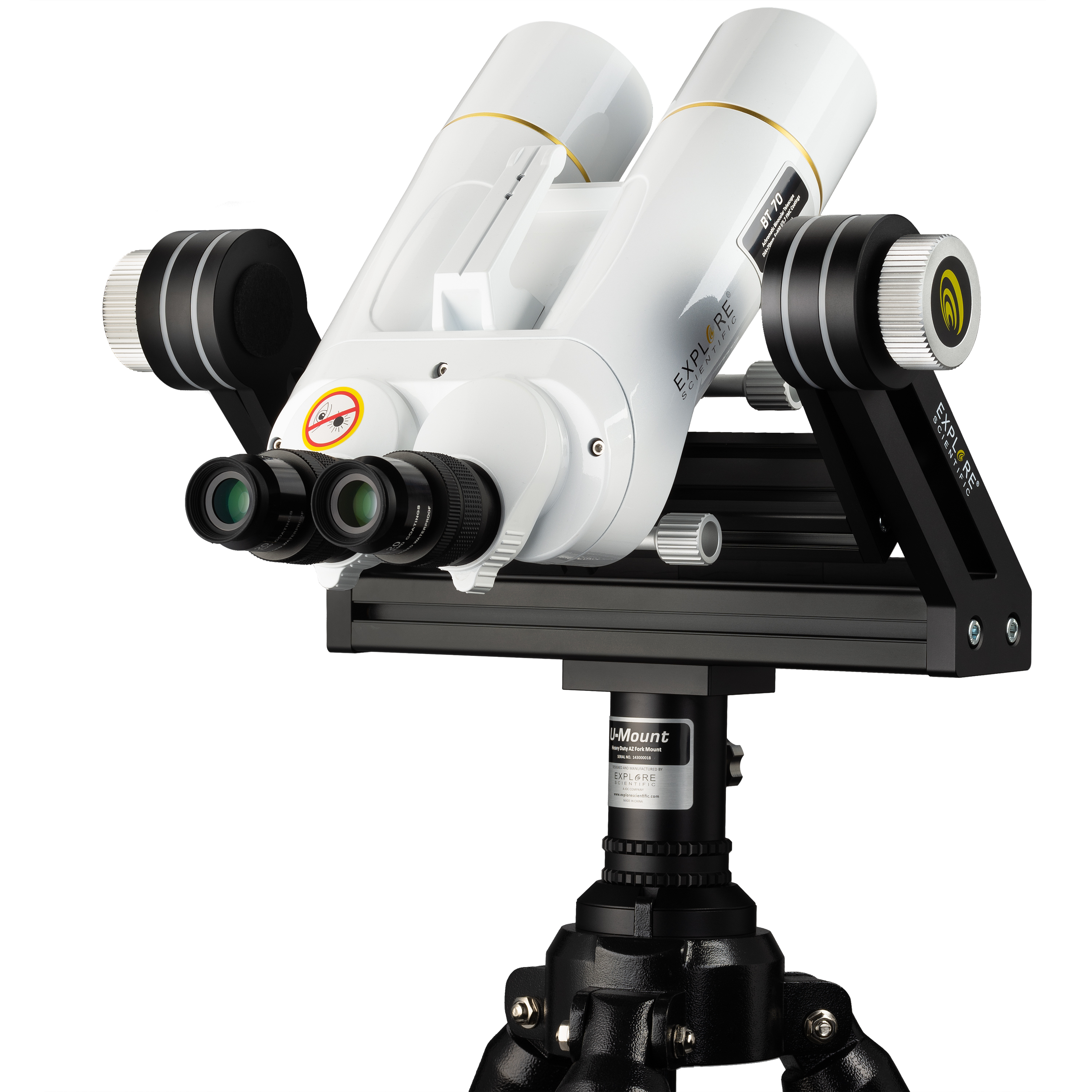 EXPLORE SCIENTIFIC BT-70 SF Binocolo gigante con oculari a 62° LER 20 mm