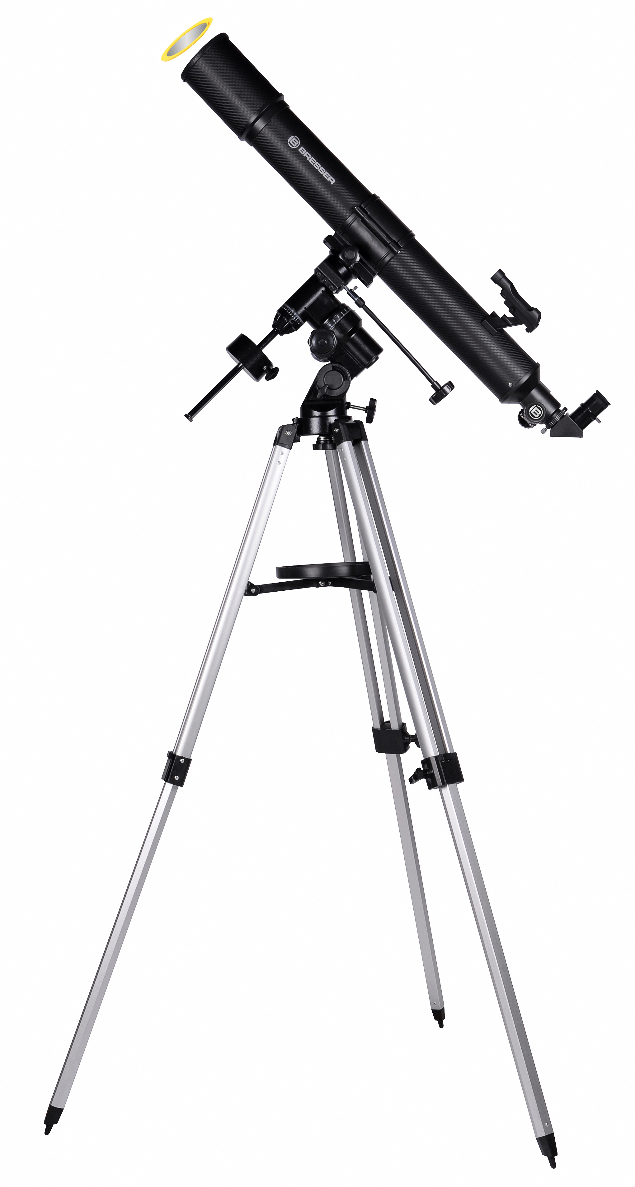 Telescopio rifrattore BRESSER Quasar EQ 80/900 con adattatore per smartphone