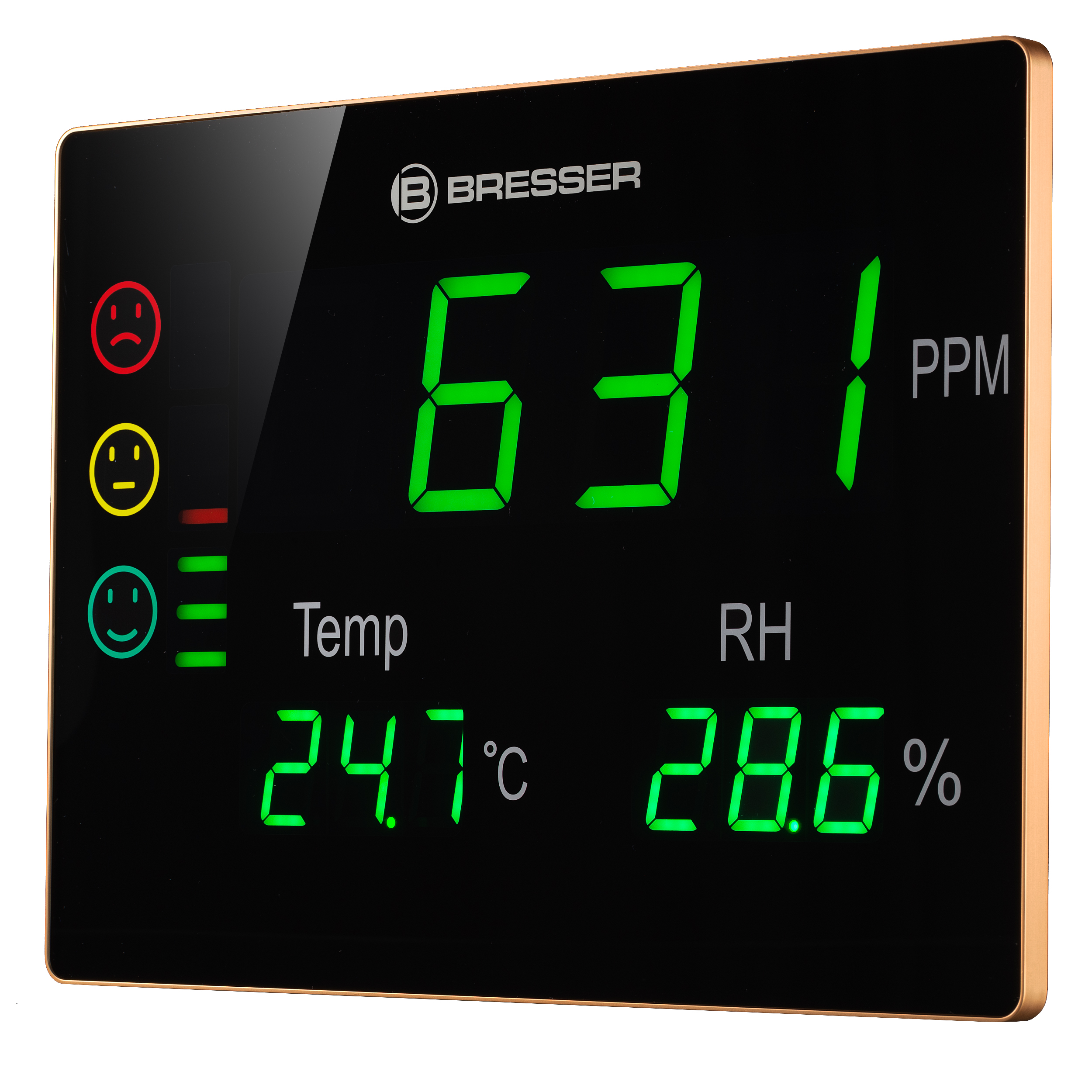 BRESSER CO2-Messgerät Smile XXL mit CO2-Ampel und extragroßem LED-Display - Refurbished