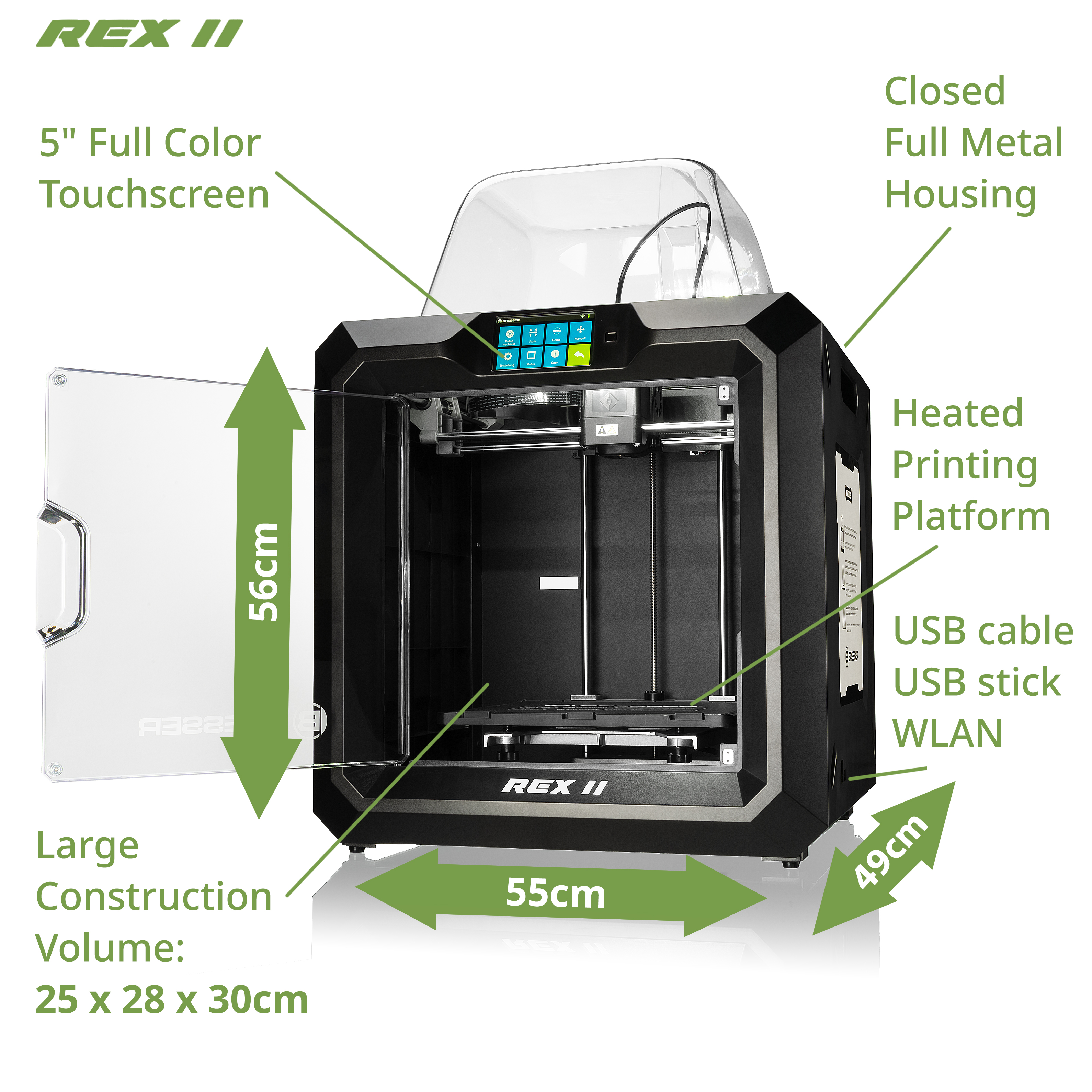 Stampante 3D BRESSER REX II Wi-Fi