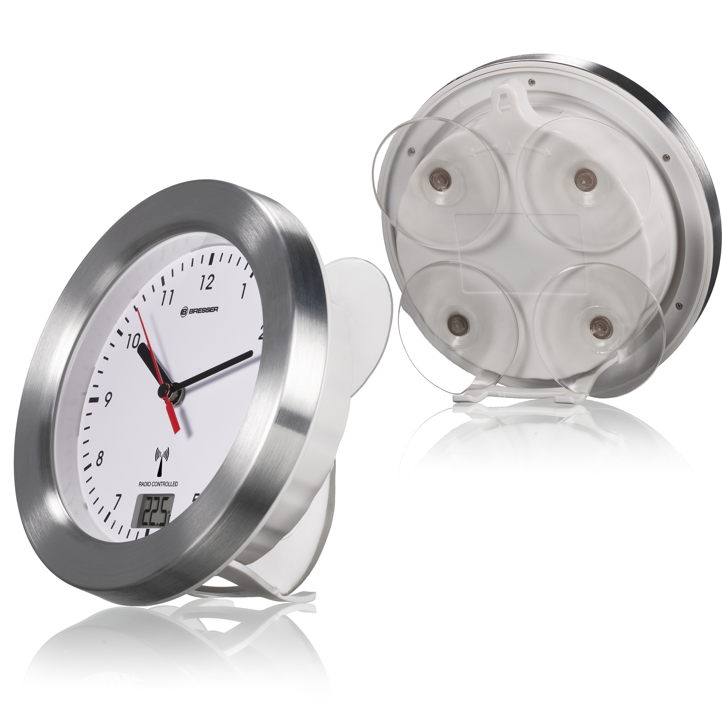 BRESSER Orologio da Bagno radiocontrollato MyTime Bath bianco