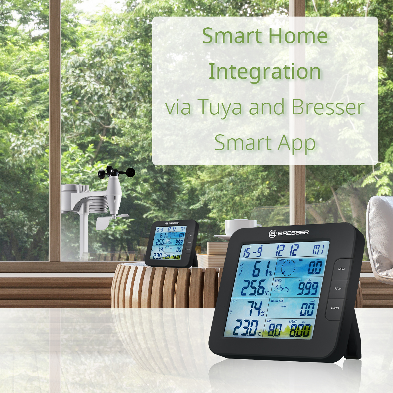 Stazione meteorologica ClimateConnect Tuya Smart Home BRESSER 7-in-1