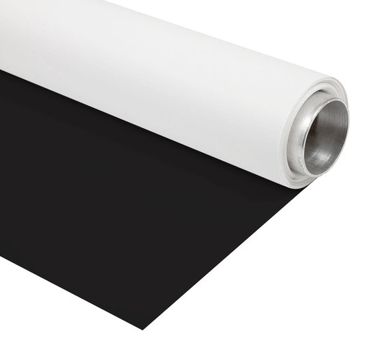 BRESSER Fondale in Vinile 1,35 x 6m Bianco/Nero