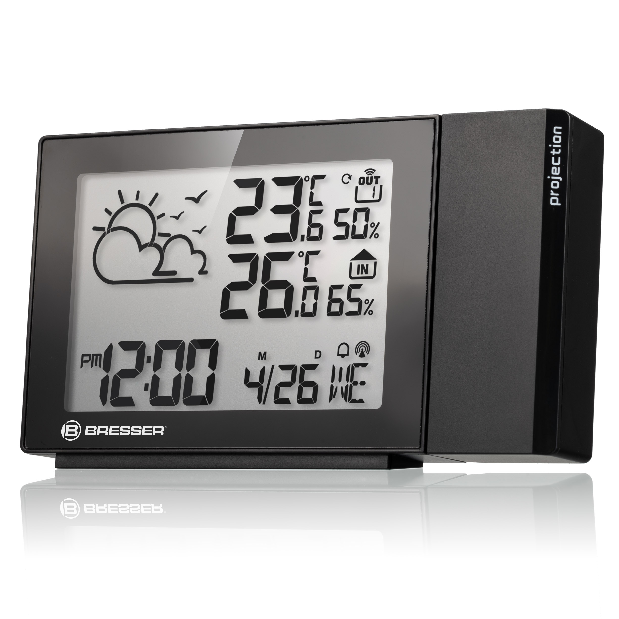 BRESSER Stazione Meteorologica di Proiezione Radio MeteoTemp P