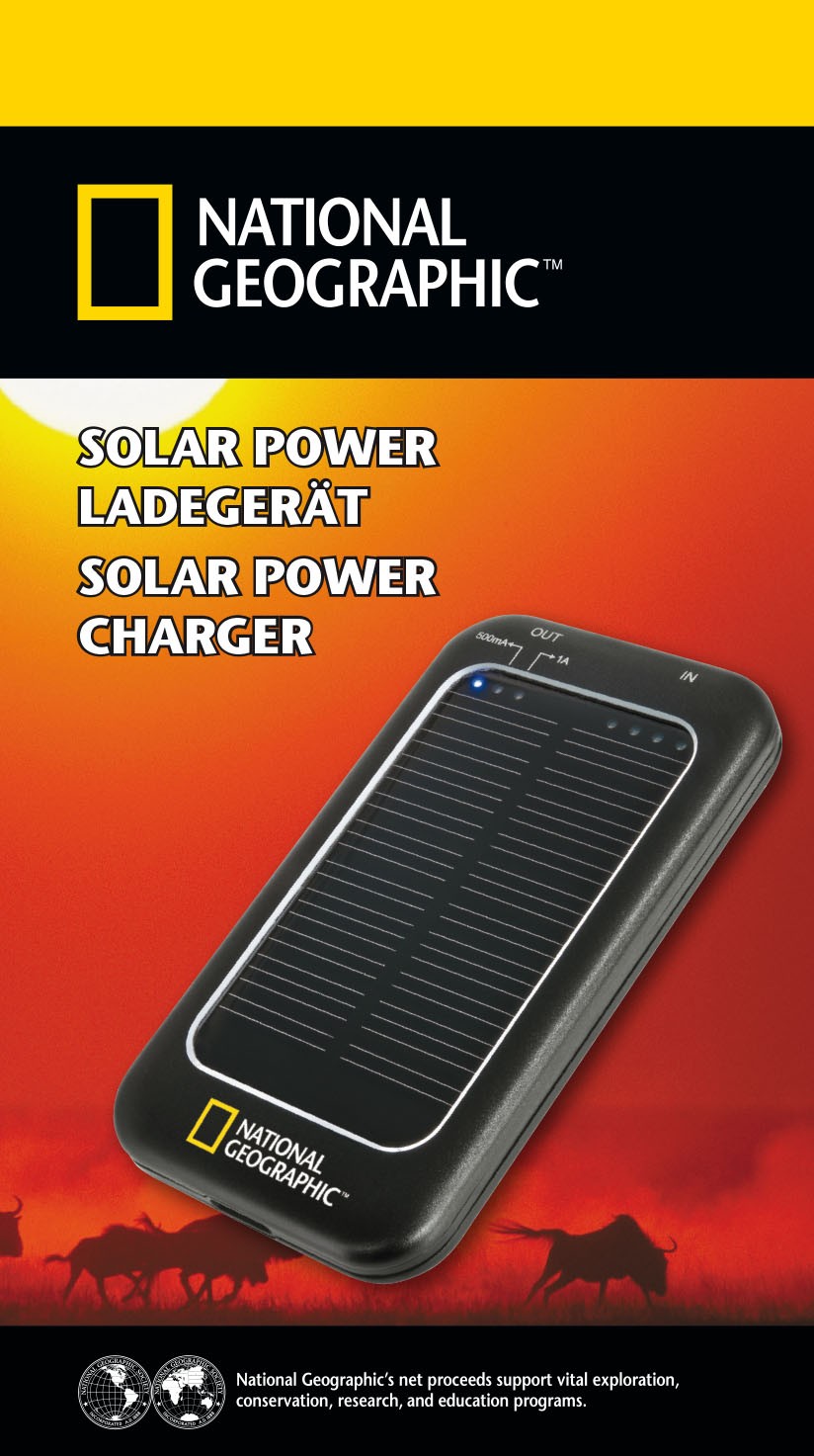 National Geographic Solar Power Caricabatteria