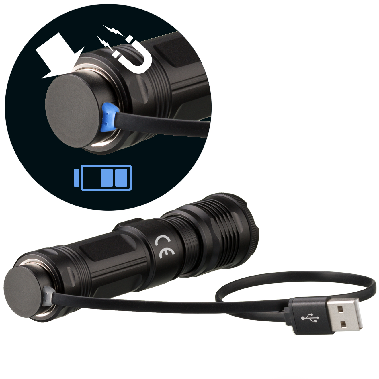 Torcia con zoom LED ILUMINOS 1000 NATIONAL GEOGRAPHIC 1000 lm