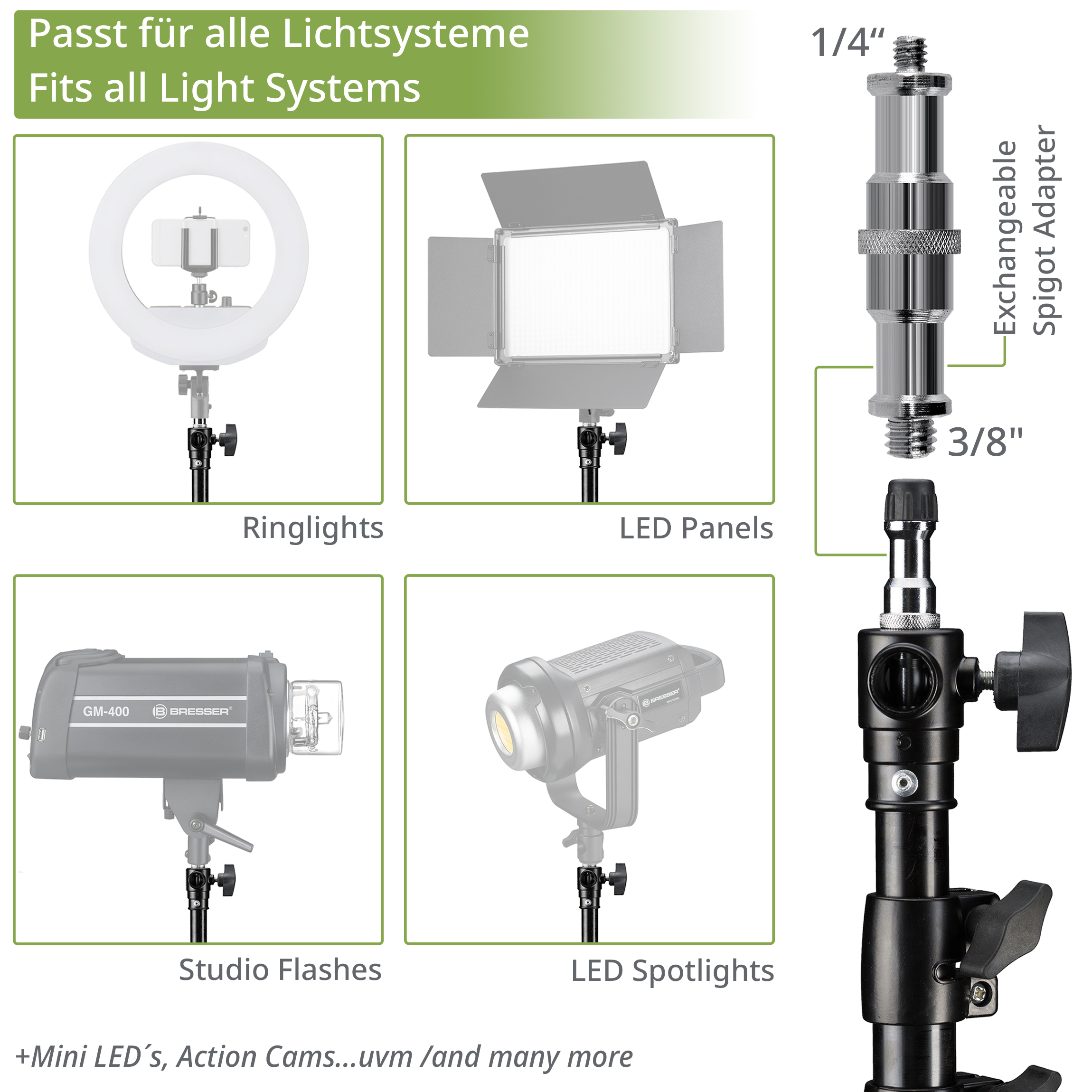 Stativo da lampada BRESSER BR-TP400R 400 cm