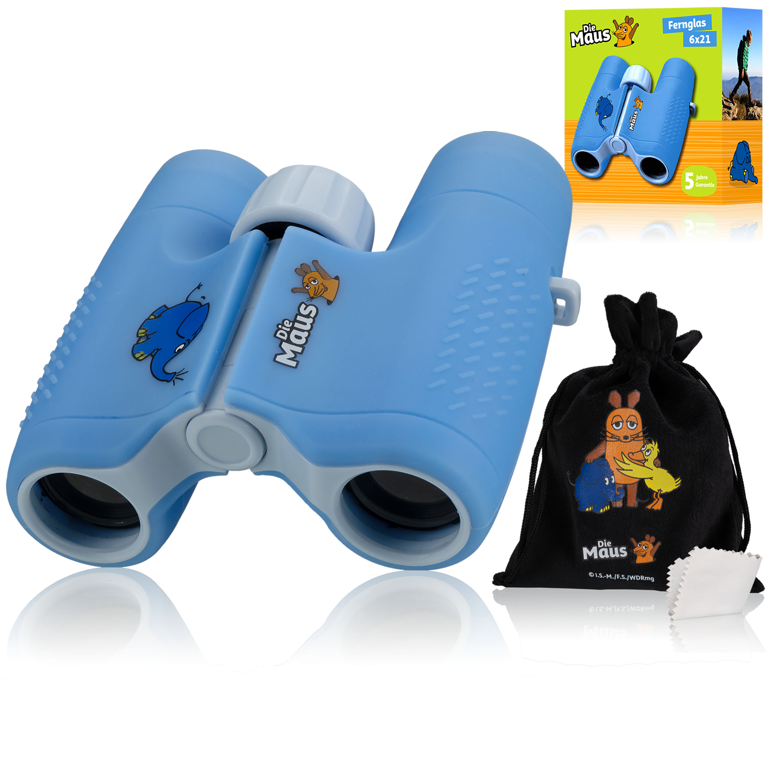 Binocolo per Bambini 6x21 "DieMaus" con Custodia